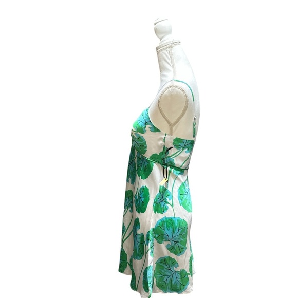 Diane Von Furstenberg Satin Slip Dress 
Geranium Leaf Design - Picture 3 of 9